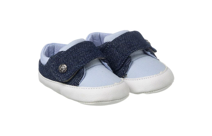 Tênis Infantil Masculino Jeans Claro Casual Neném - Xuá Xuá
