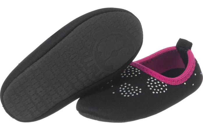 Sapatilha Neoprene Infantil Feminina Soft Fun Coração Preto - Xuá Xuá