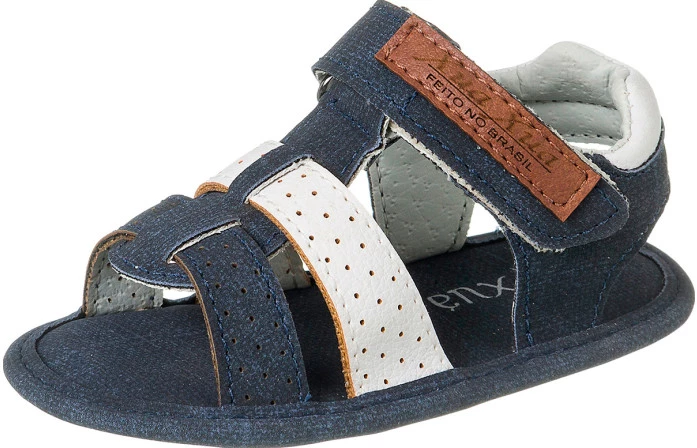 Sandália Infantil Masculina Neném Comfort Marinho/Branco - Xuá Xuá