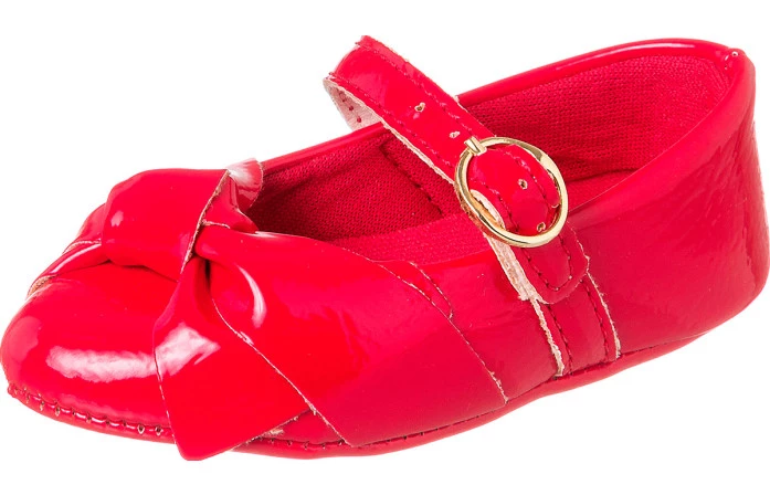 Sapatilha Infantil Feminina Bico Fino Mini-Me Vermelho - Xuá Xuá