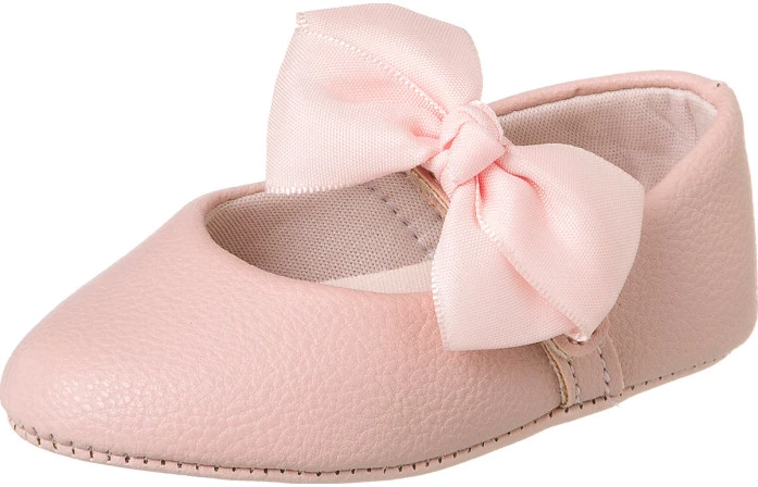 Sapatilha Infantil Feminina Bico Fino Mini-Me Laço Rosé - Xuá Xuá