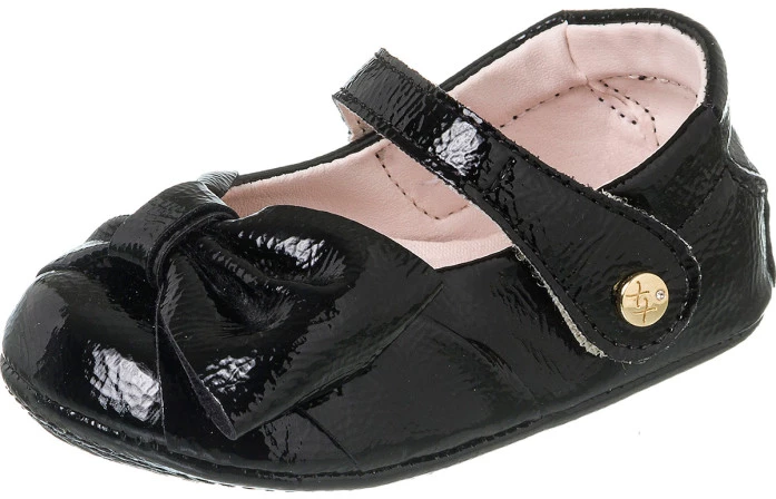 Sapatilha Infantil Feminina Baby Star Laço Preto - Xuá Xuá