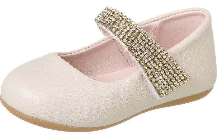 Sapatilha Infantil Feminina Little Woman Strass Offwhite - Xuá Xuá 