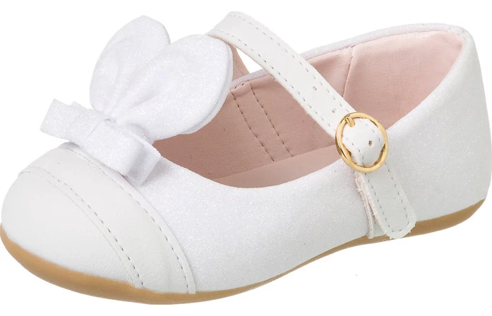 Sapatilha Infantil Feminina Little Woman Glitter Branco - Xuá Xuá 