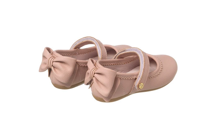 Sapatilha Infantil Feminina Little Woman Laço Rosé - Xuá Xuá 