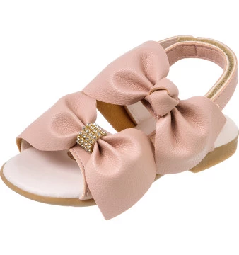 Sandália Infantil Feminina Adoleta Laço Rosé