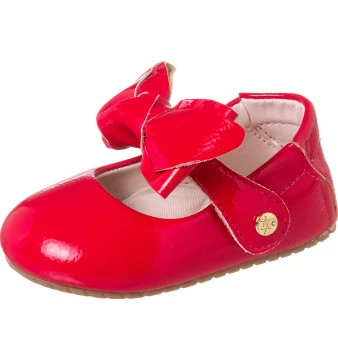 Sapatilha Infantil Feminina Florença Laço Vermelho