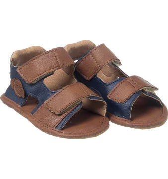 Sandália Infantil Masculina Bambino Marinho/Caramelo - Xuá Xuá