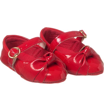 Sapatilha Infantil Feminina Bico Fino Mini-Me Vermelho - Xuá Xuá