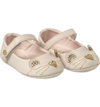 Sapatilha Infantil Feminina Baby Star Gatinho Offwhite - Xuá Xuá