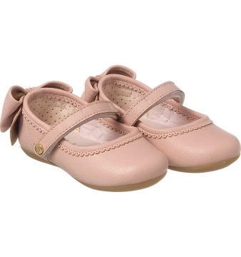 Sapatilha Infantil Feminina Little Woman Laço Rosé - Xuá Xuá 
