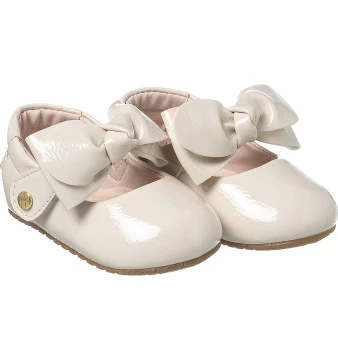 Sapatilha Infantil Feminina Florença Laço Offwhite - Xuá Xuá
